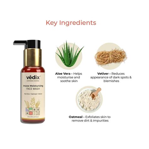 VEDIX Anuva Moisturizing Face Wash For Women 60ml – SilkRoutes.co.in