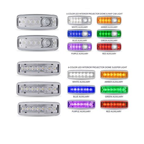Kenworth T680/T880 6 Colors complete Interior LED light kit included 2 ...