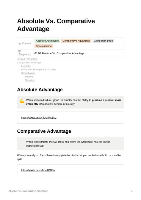 Image result for Absolute vs Comparative Advantage