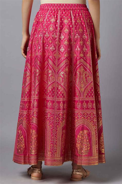 Buy Pink Floral Printed Skirt Online for Woman | Shop for Aurelia