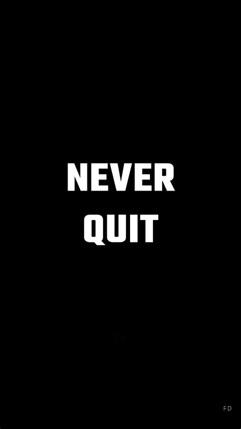 Best Black Background Quotes & Wallpaper - NEVER QUIT | Black ...