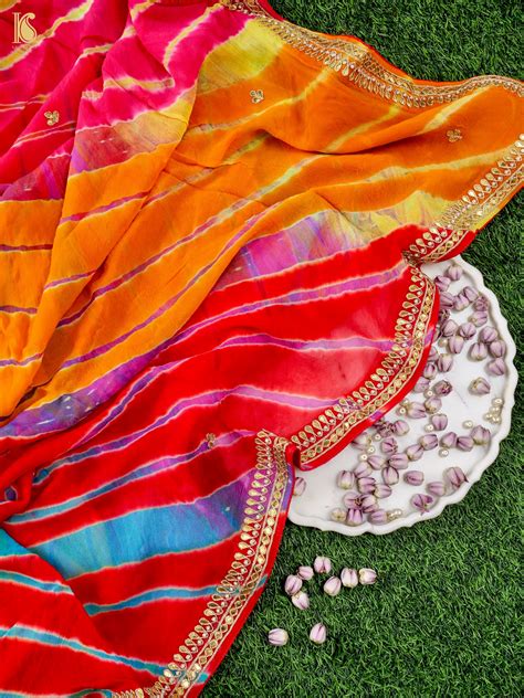 Pure Georgette Gotta Patti Bandhani Dupatta – Khinkhwab