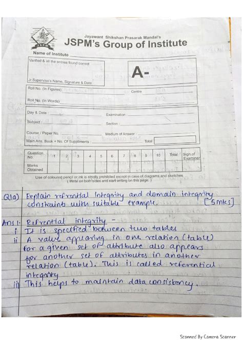 ADBMS Sept '23 Exam Solutions - Comprehensive Notes - Studocu
