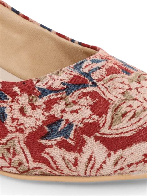 Designer Handcrafted Kalamkari Block Print Kitten Heels – Kanvas