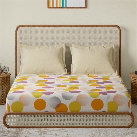 Buy STELLAR HOME Lilly Cotton 104TC Printed 3Pcs Queen Bedsheet Set ...
