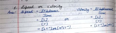 find the dimensions of velocity - Brainly.in