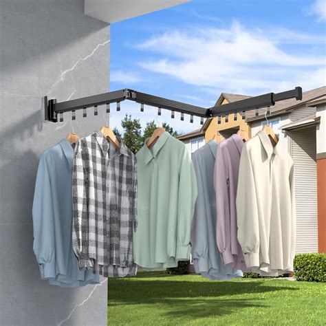 Buy Clothes Drying Rack Retractable Wall Mounted Drying Racks 3 fold ...