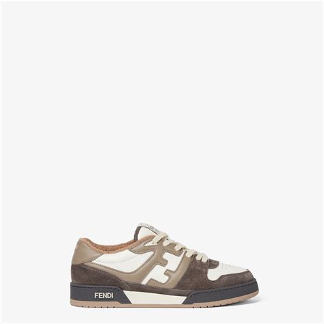 Fendi Match Sneakers Leather Gray | Fendi