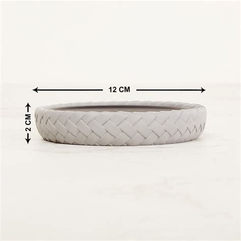 Buy Marshmallow Textured Poly Resin Round Soap Dish : 12 cmL x 2 cmH ...