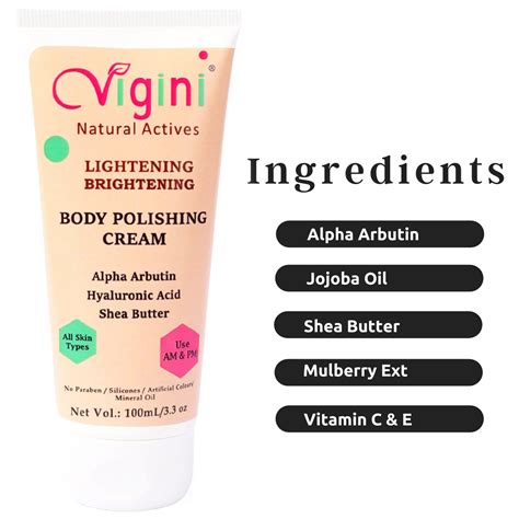 Vigini Skin Lightening Whitening Body Polishing Cream, 100ml – ClickOnCare