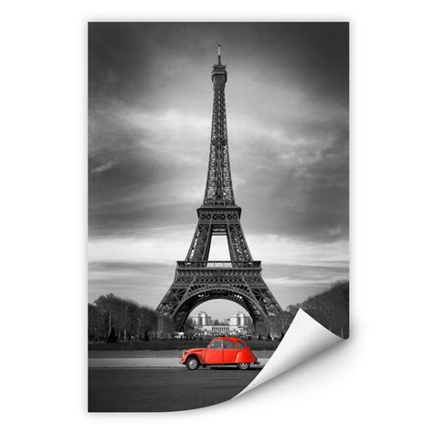 Wall print La Vie est Belle - red | wall-art.com