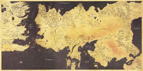 Fan Art Poster - Game Of Thrones - Map Of The Seven Kingdoms - TV Show ...