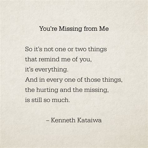 You're Missing from Me | Miss, Reminder, Missing someone
