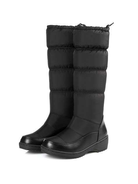 SIMANLAN Women's Comfortable Rubber Warmer Snow Boots, Waterproof, Knee ...