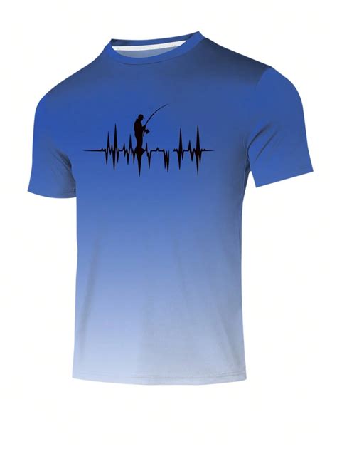 Manfinity Sport Corelite Men's Casual Person & Electrocardiogram Ombre ...