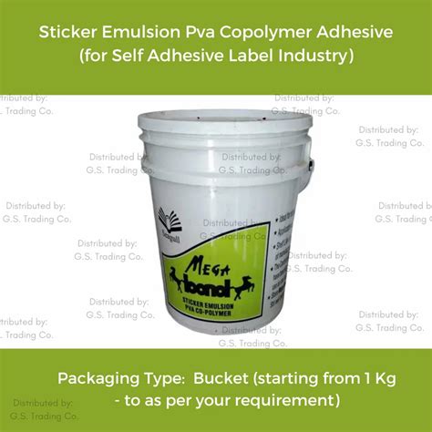 Megabond Sticker Emulsion PVA Co-polymer (Adhesives for Self Adhesive ...