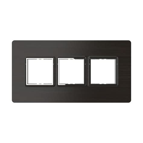 SEER 6 Modular switch board Plate, Black Chrome - Pack of 1|6 Module ...