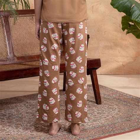 Masaba For Nykd Cotton Pajama-NYS080-Milky Way Brown – Nykd by Nykaa