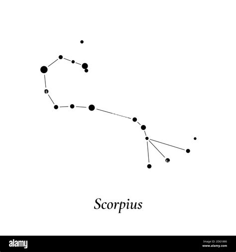 Scorpius sign. Stars map of zodiac constellation. Vector illustration Stock Vector Image & Art ...
