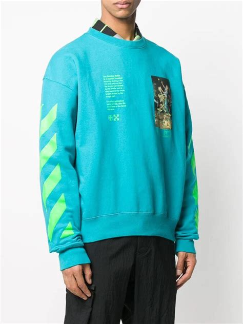 OFF-WHITE BLUE PASCAL GOLDEN RATIO PAINTING OVERSIZED SWEATSHIRT ...