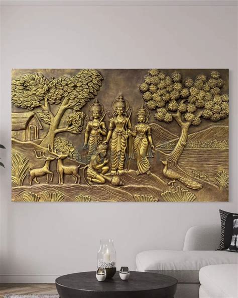 Buy 6x4 & 8x5 feet Divine Ram Darbar 3D Relief Mural Online - Artociti