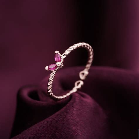 Rose Gold Ruby Danaid Heart Ring – Zalkari