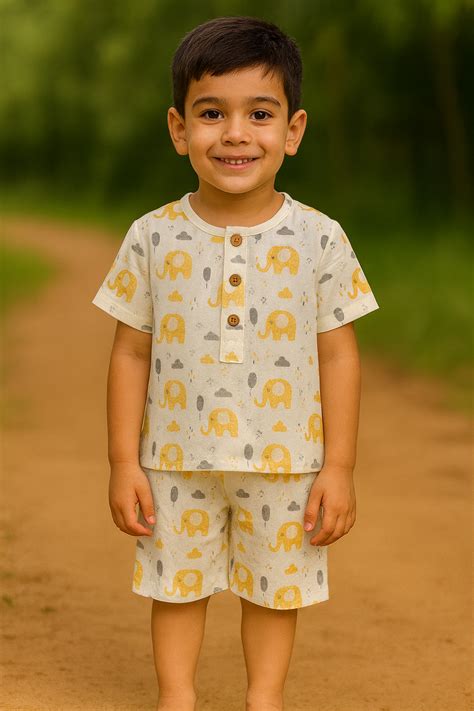 Unisex Elephant print co ords – fluffymunchkin