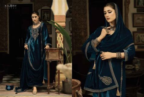 Kilory Kash Eeda Velvet Embroidery Work Salwar Kameez Collection