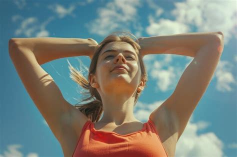 Empowered woman achieving goals with determination and strength ...