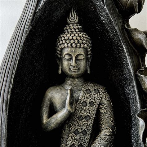 Buy Cascade Polyresin Buddha Water Fountain - 36.8x29x68cm from Home ...