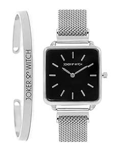 Joker & Witch Stainless Steel Heaven Silver Analog Watch Bracelet Gift ...