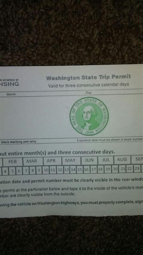 Trip Permit Wa