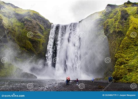 Skogafoss Waterfalls in Iceland Seen during Golden Circle Route Tour ...