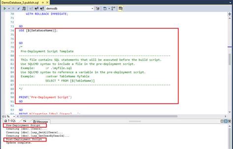 Image result for SQL Database Project Post-Deployment Example