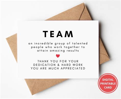 Employee Thank You Cards Printable | Fanny Printable