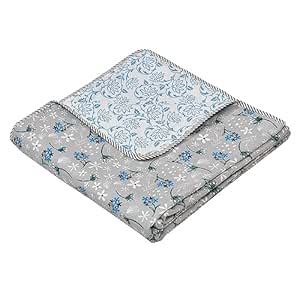 Buy SoftTouchy 100% Cotton Reversible Floral Ac Dohar Single Bed Size ...