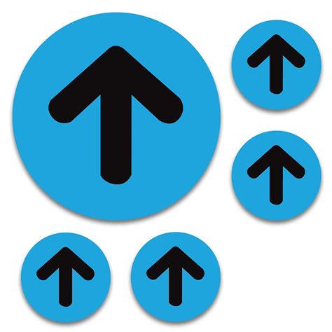 Urban Living Signs 5 Pack of Commercial Quality Directional Arrow Floor ...