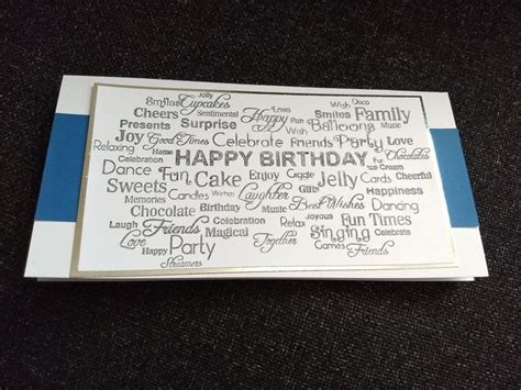 Creative Expressions Word Cloud Stamp Birthday Card