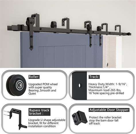 Buy skysen 11FT Low Ceiling Heavy Duty Sliding Barn Door Hardware ...