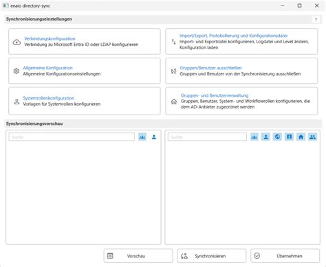 Configuration of enaio® directory-sync