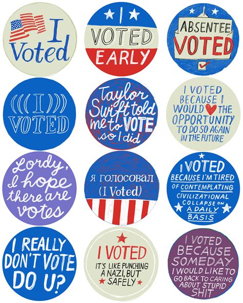 Free Printable I Voted Stickers - Sarah Hearts - Worksheets Library