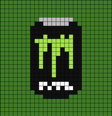 Monster energy can pixel art – Artofit