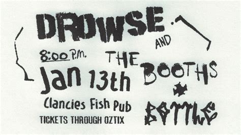 DROWSE @ CLANCIES, Clancy's Fish Pub Fremantle, 13 January 2024 ...