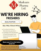Marksans Pharma Job vacancy for Freshers Bsc Msc Btech BE Mtech apply ...