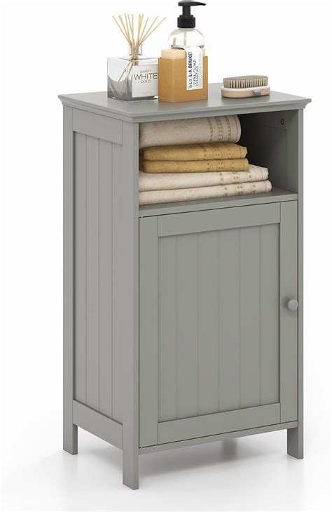 EIGHTNINE Bathroom Storage Cabinet, Freestanding Wooden Single Door ...