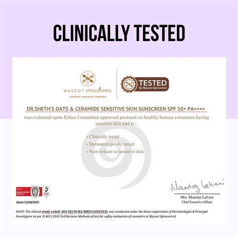 Oats & Ceramide Sensitive Skin Sunscreen - 50g – Dr Sheth's