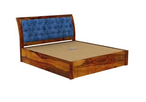 Ross Wooden Hydraulic Bed (King Size, Honey Finish)