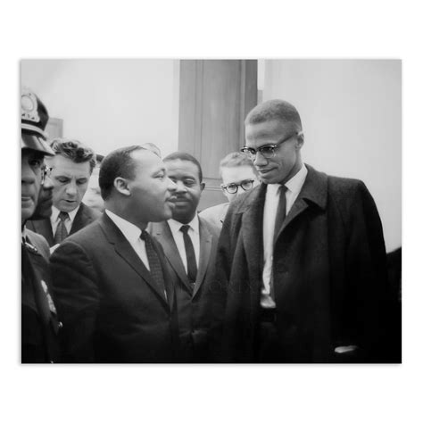HISTORIX Vintage 1964 Martin Luther King & Malcolm X Photo Print ...