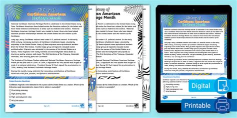Caribbean American Heritage Month Facts | Twinkl USA