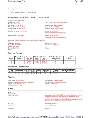Fillable Online dps dgs virginia Renewal Periods Authorized Departments ...